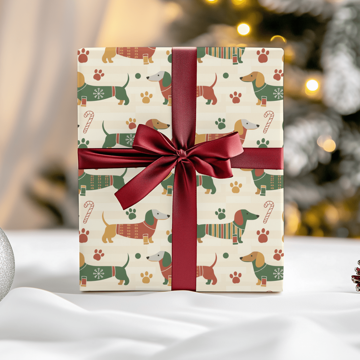 Merry Stretchmas – Dachshund Christmas Paper