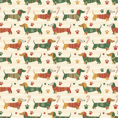 Merry Stretchmas – Dachshund Christmas Paper