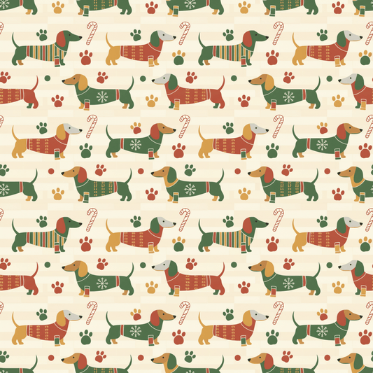 Merry Stretchmas – Dachshund Christmas Paper
