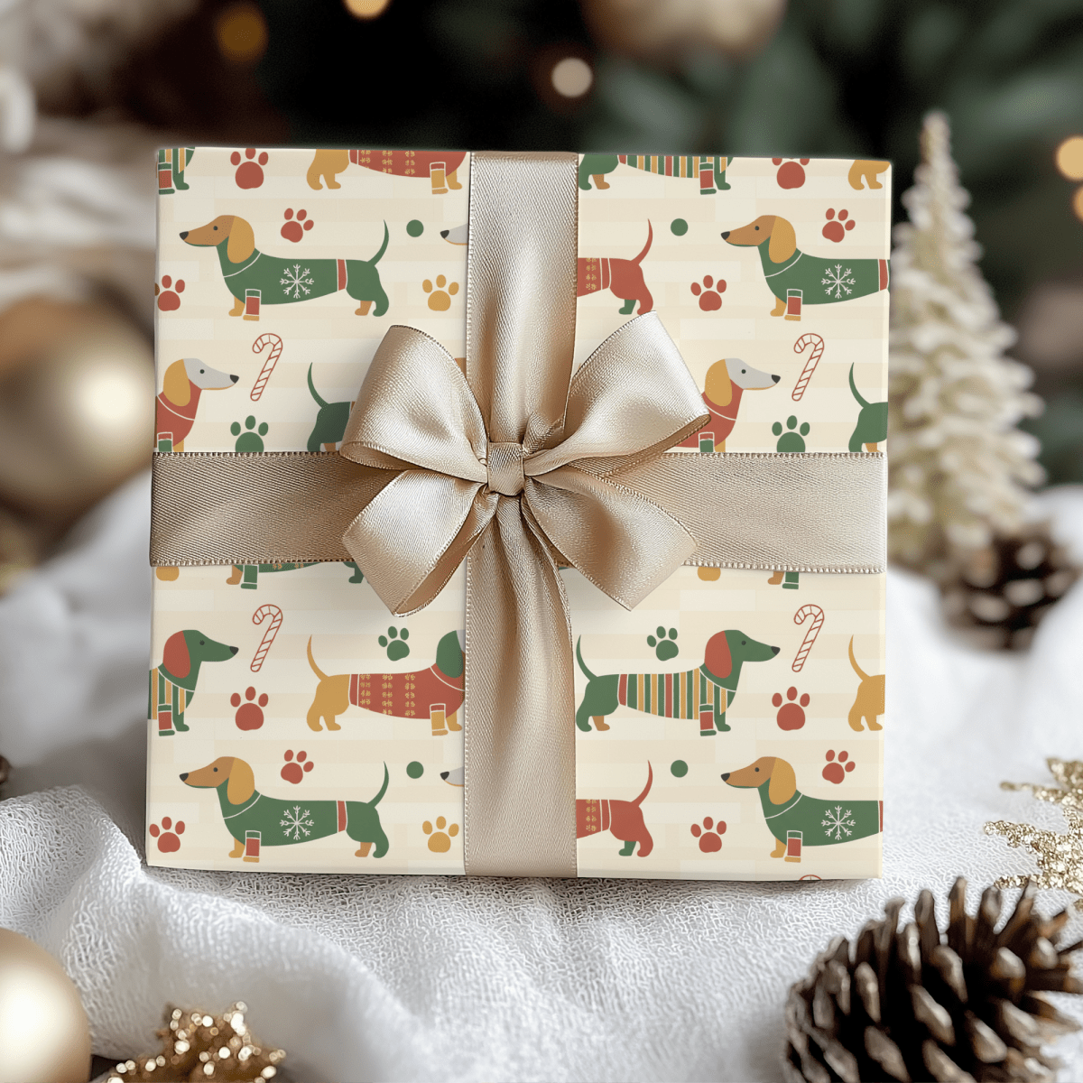 Merry Stretchmas – Dachshund Christmas Paper