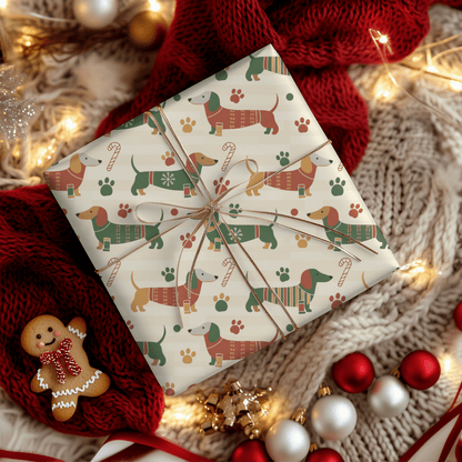 Merry Stretchmas – Dachshund Christmas Paper