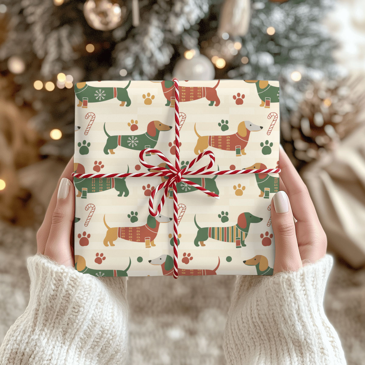 Merry Stretchmas – Dachshund Christmas Paper