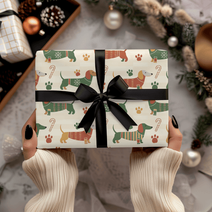 Merry Stretchmas – Dachshund Christmas Paper
