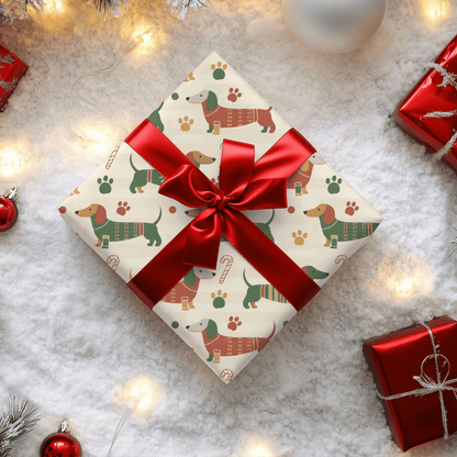 Merry Stretchmas – Dachshund Christmas Paper
