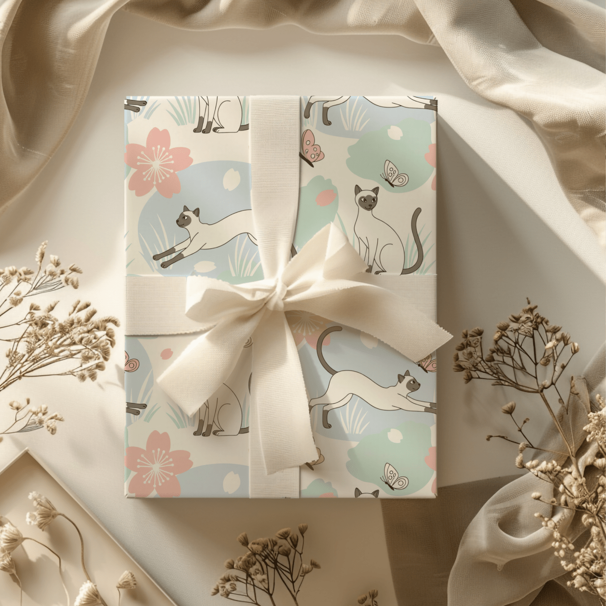 Purrfectly Poised – Siamese Cat Wrapping Paper