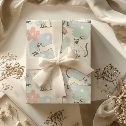 Purrfectly Poised – Siamese Cat Wrapping Paper