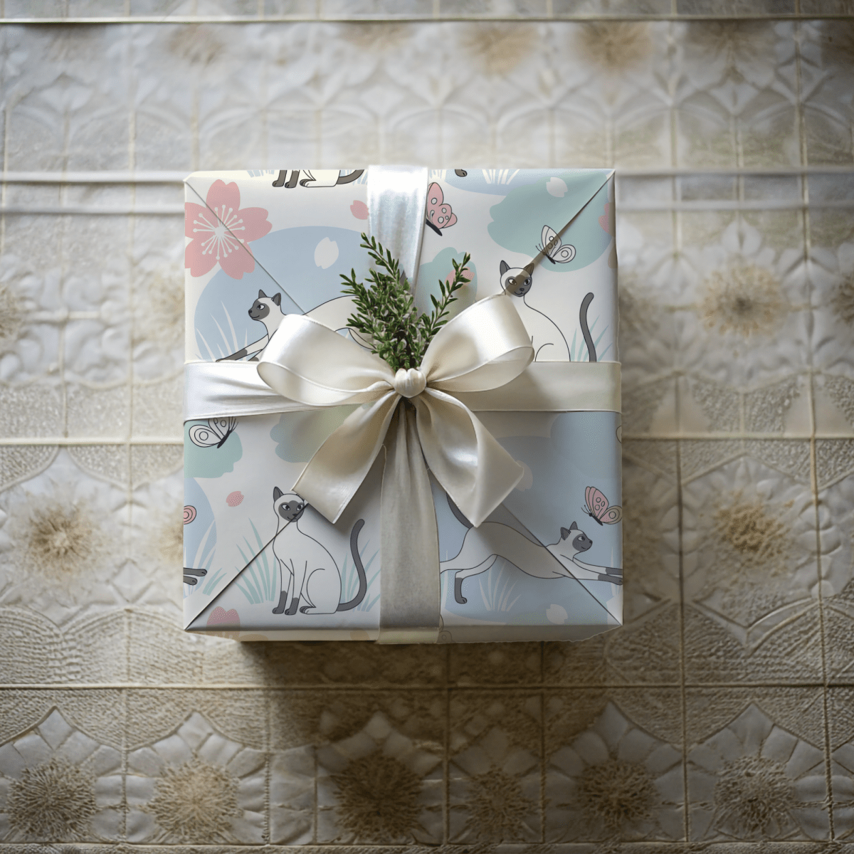 Purrfectly Poised – Siamese Cat Wrapping Paper