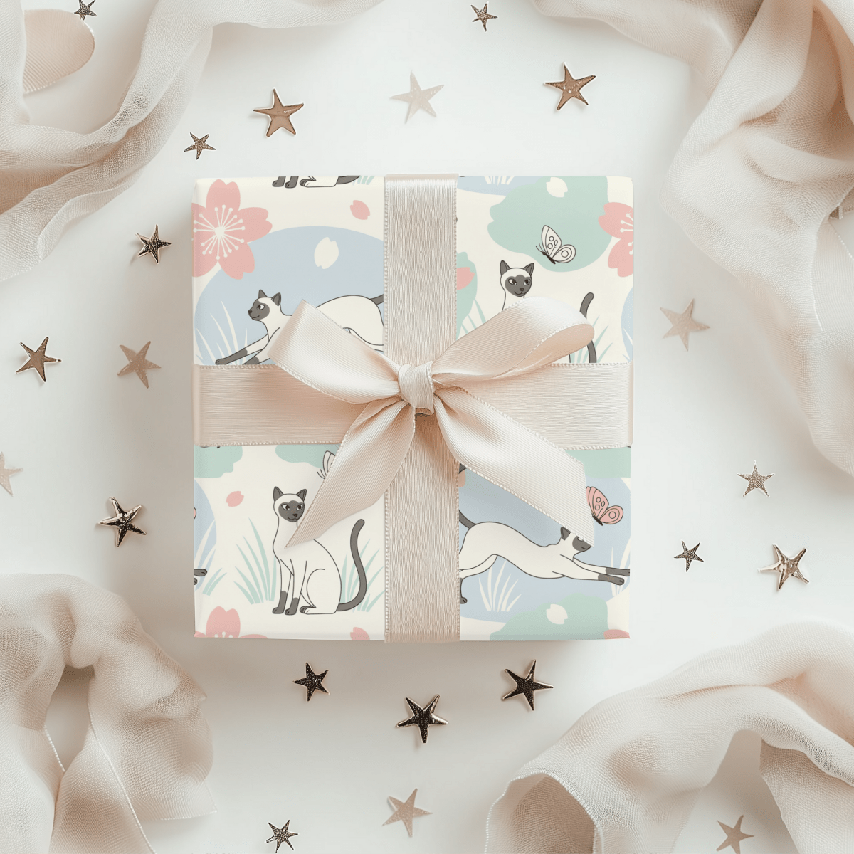 Purrfectly Poised – Siamese Cat Wrapping Paper