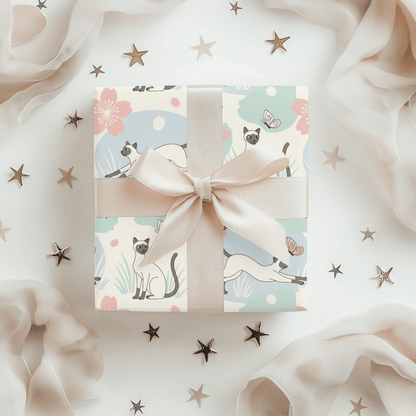 Purrfectly Poised – Siamese Cat Wrapping Paper