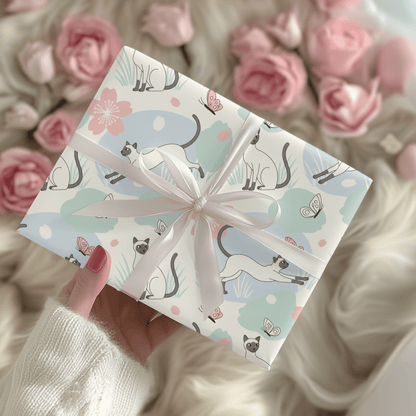 Purrfectly Poised – Siamese Cat Wrapping Paper