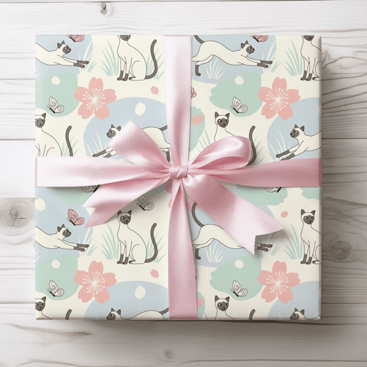 Purrfectly Poised – Siamese Cat Wrapping Paper