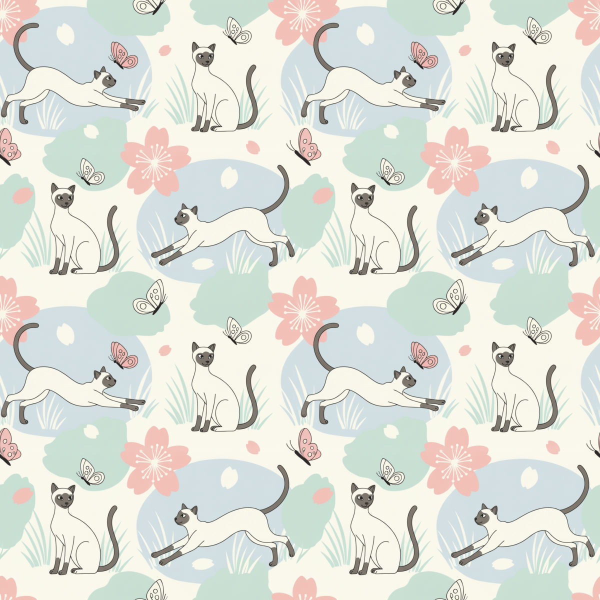 Purrfectly Poised – Siamese Cat Wrapping Paper