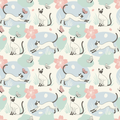 Purrfectly Poised – Siamese Cat Wrapping Paper