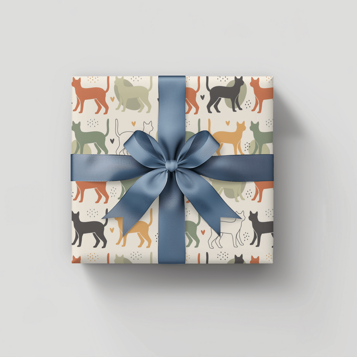 Cool Cats Club – Retro Cat Wrapping Paper