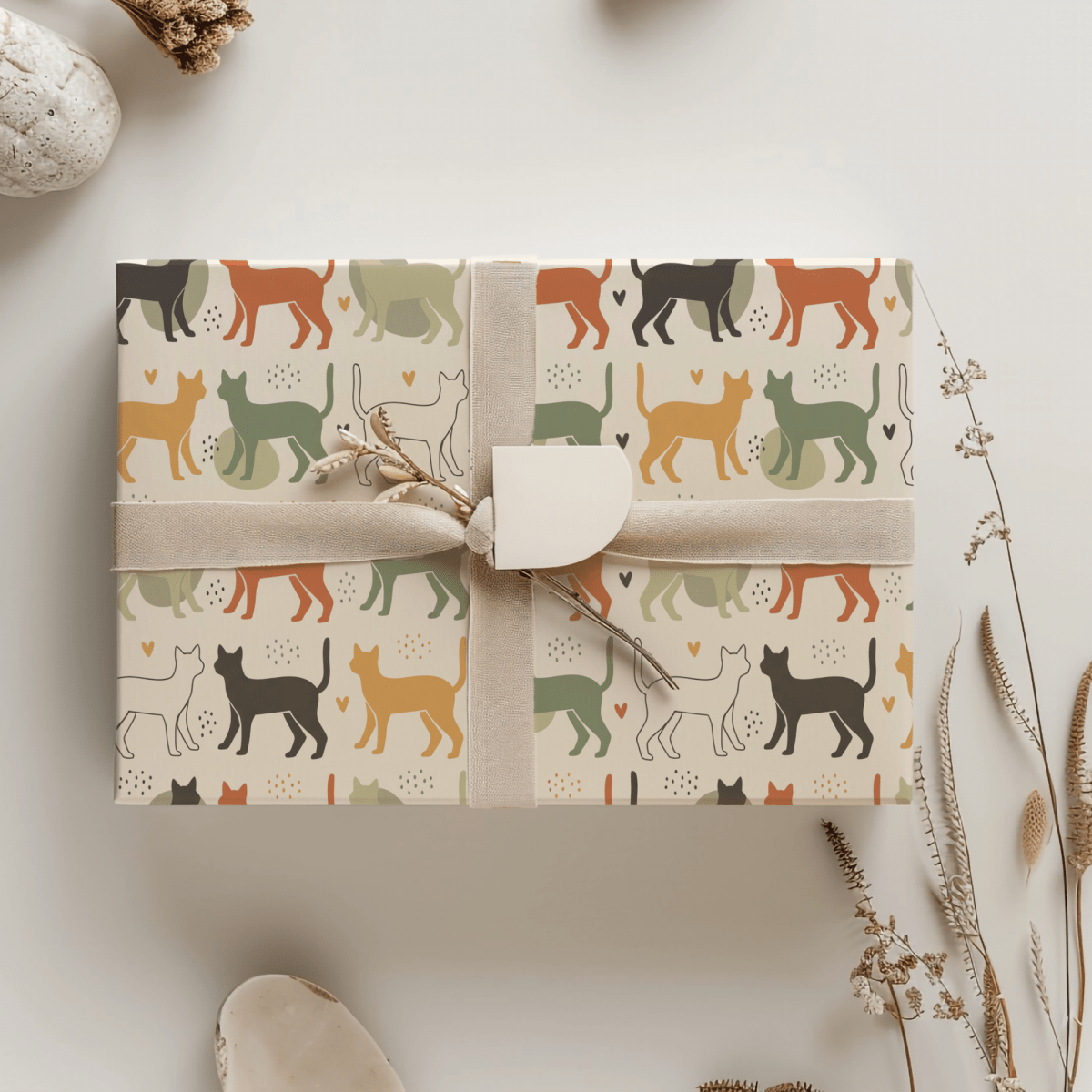 Cool Cats Club – Retro Cat Wrapping Paper
