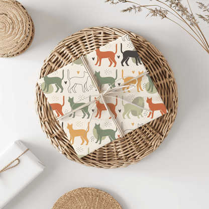 Cool Cats Club – Retro Cat Wrapping Paper