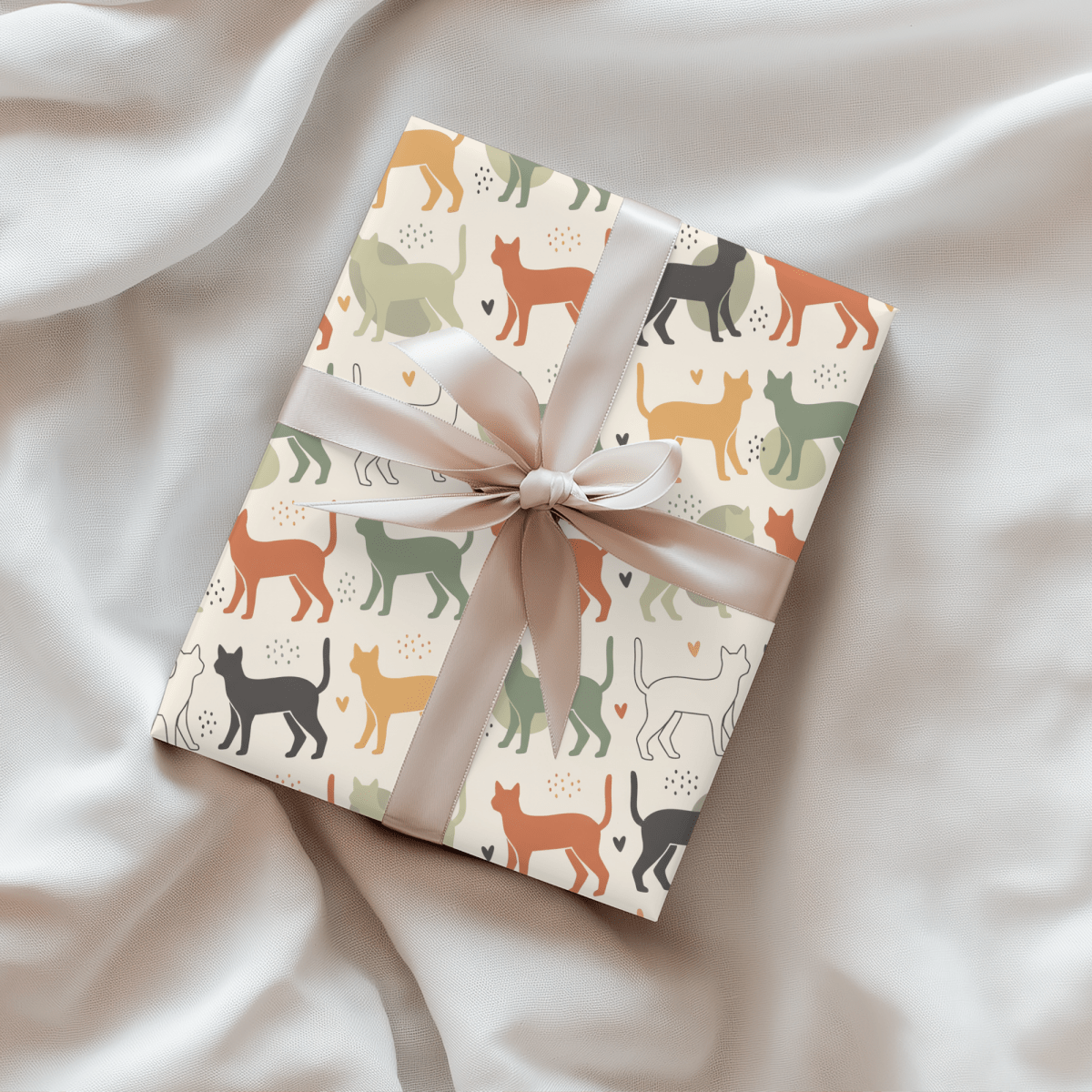 Cool Cats Club – Retro Cat Wrapping Paper
