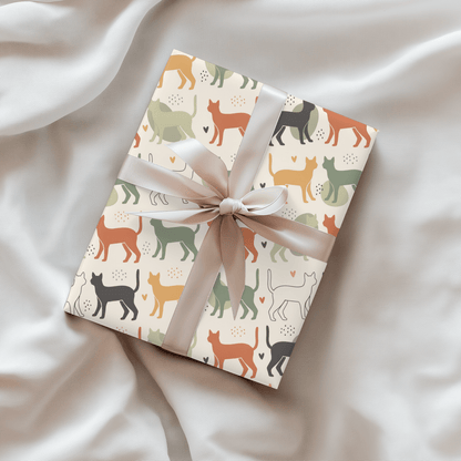 Cool Cats Club – Retro Cat Wrapping Paper
