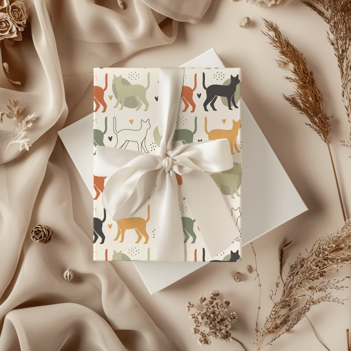 Cool Cats Club – Retro Cat Wrapping Paper