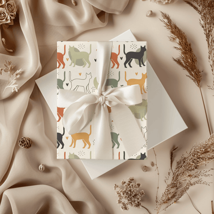 Cool Cats Club – Retro Cat Wrapping Paper