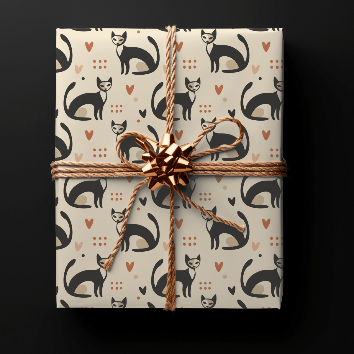 Feline Fine – Retro Cat Wrapping Paper