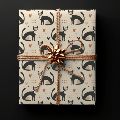 Feline Fine – Retro Cat Wrapping Paper