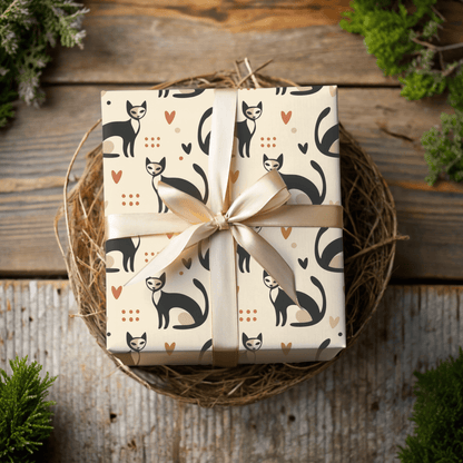 Feline Fine – Retro Cat Wrapping Paper