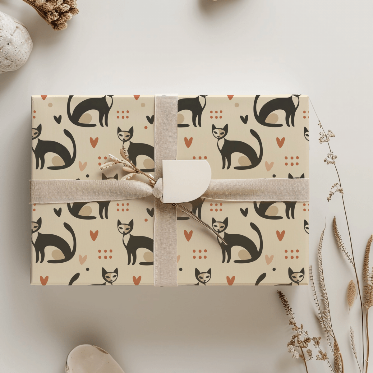 Feline Fine – Retro Cat Wrapping Paper