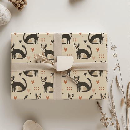 Feline Fine – Retro Cat Wrapping Paper