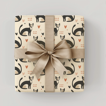Feline Fine – Retro Cat Wrapping Paper