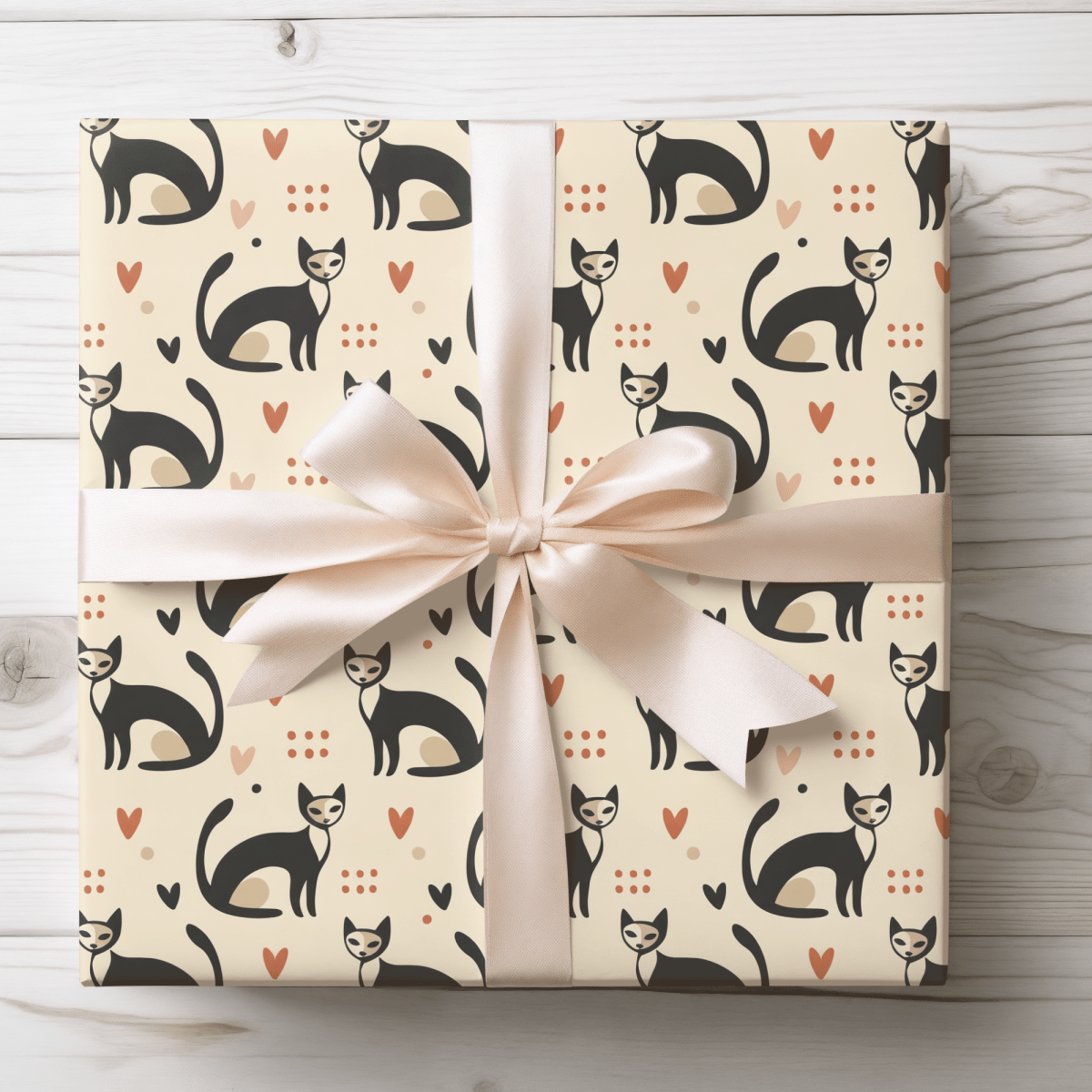 Feline Fine – Retro Cat Wrapping Paper