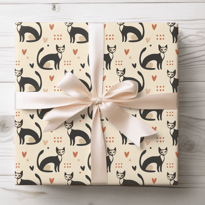 Feline Fine – Retro Cat Wrapping Paper