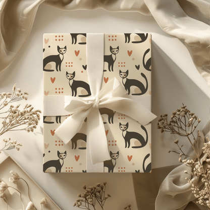 Feline Fine – Retro Cat Wrapping Paper