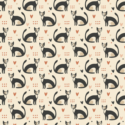 Feline Fine – Retro Cat Wrapping Paper