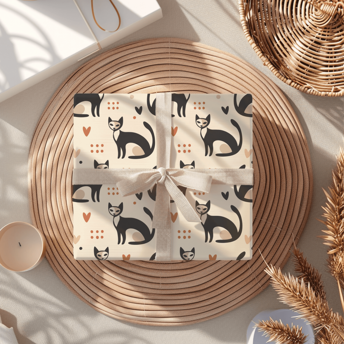 Feline Fine – Retro Cat Wrapping Paper