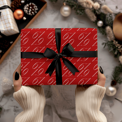 67 Hot – Scarlet Luxe Holiday Wrapping Paper