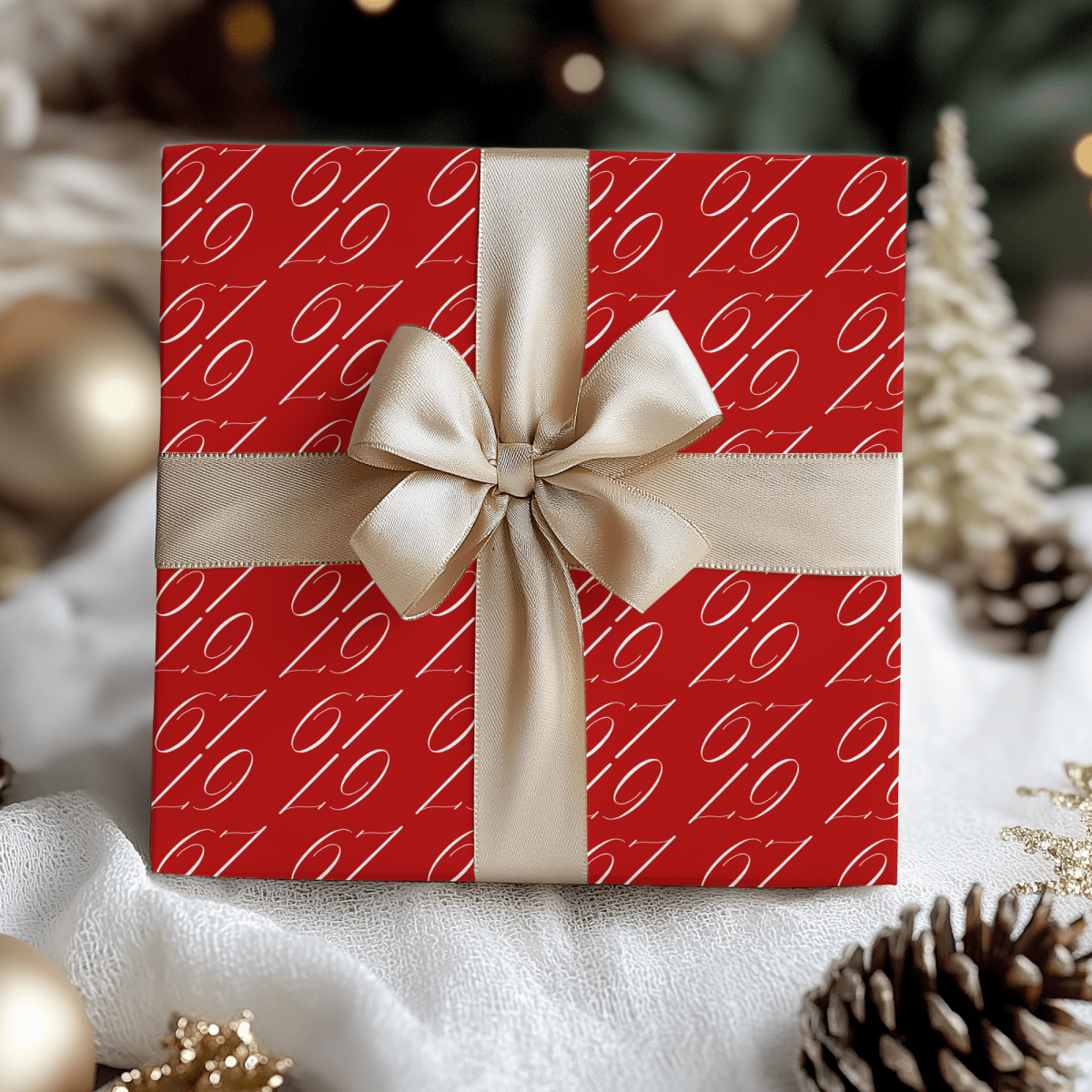 67 Hot – Scarlet Luxe Holiday Wrapping Paper