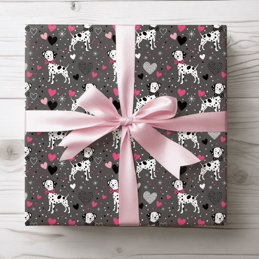 Spot On Sweetheart – Dalmatian Love Wrapping Paper
