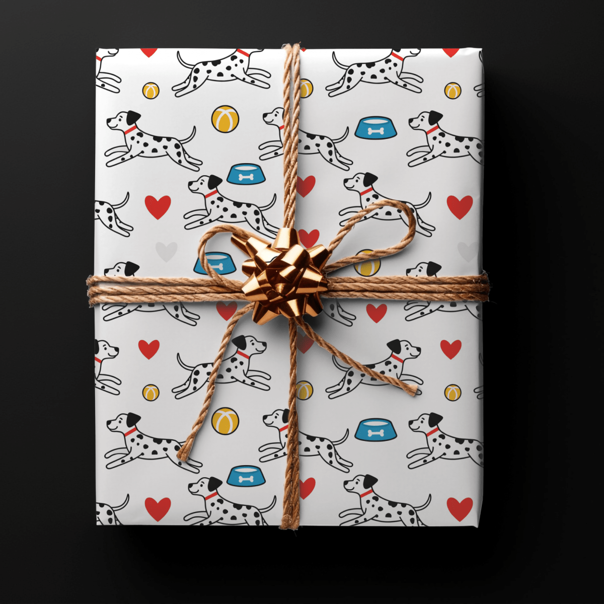 Dash & Dots – Playful Dalmatian Wrapping Paper
