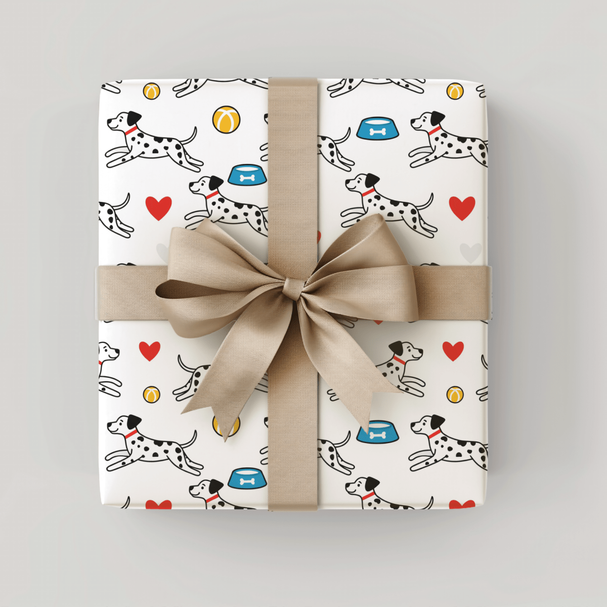 Dash & Dots – Playful Dalmatian Wrapping Paper