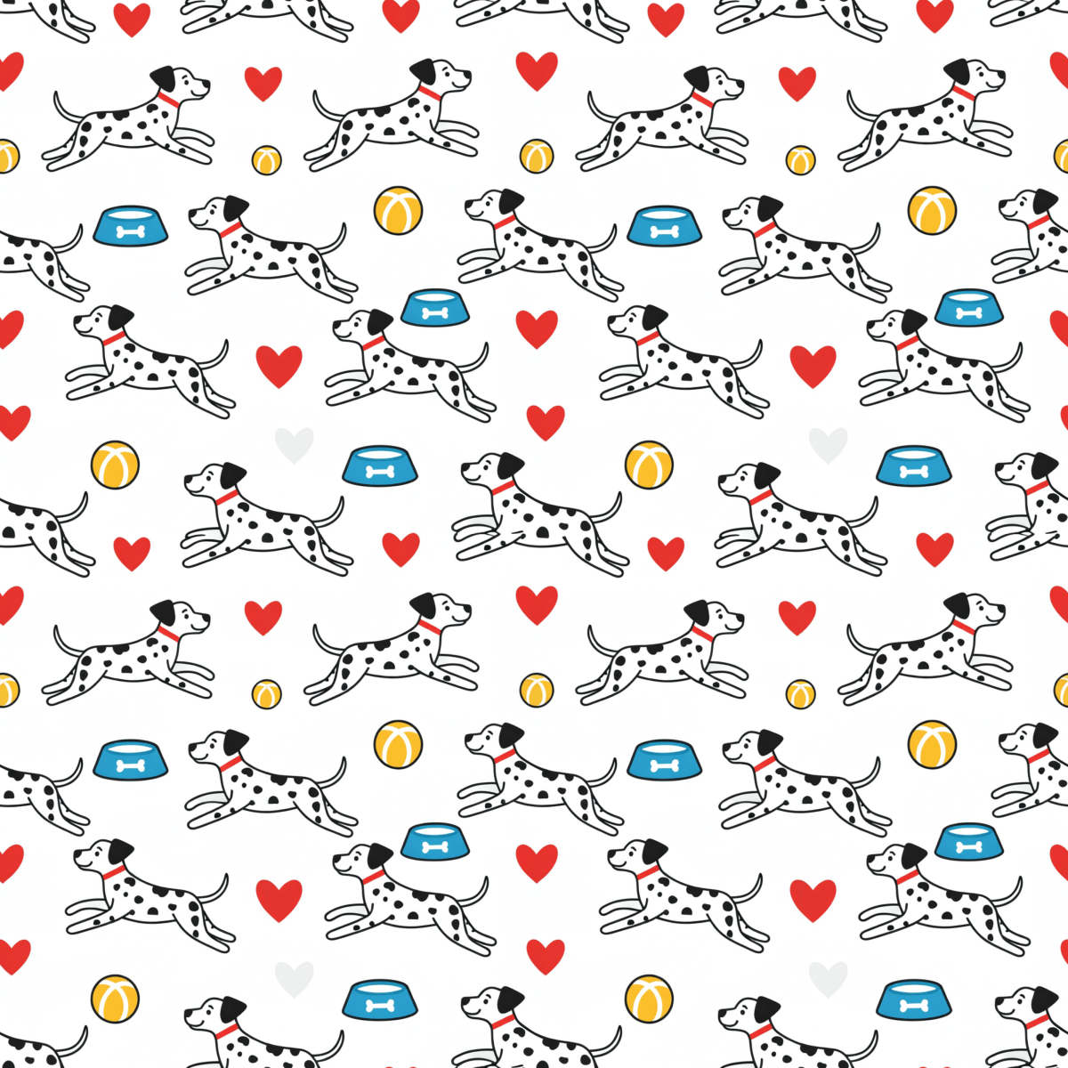 Dash & Dots – Playful Dalmatian Wrapping Paper