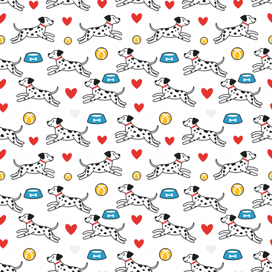 Dash & Dots – Playful Dalmatian Wrapping Paper
