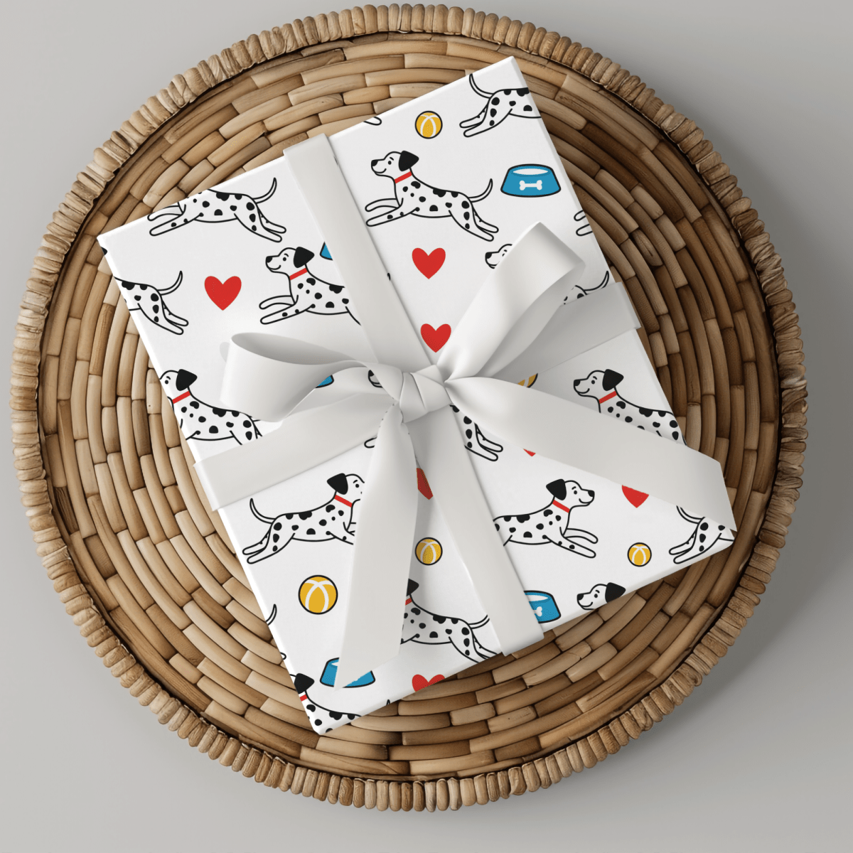 Dash & Dots – Playful Dalmatian Wrapping Paper