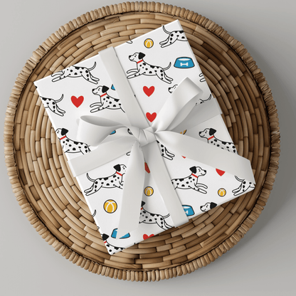 Dash & Dots – Playful Dalmatian Wrapping Paper