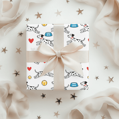 Dash & Dots – Playful Dalmatian Wrapping Paper