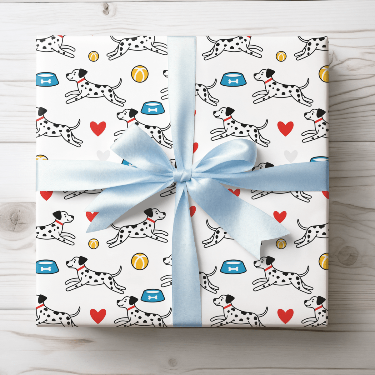 Dash & Dots – Playful Dalmatian Wrapping Paper