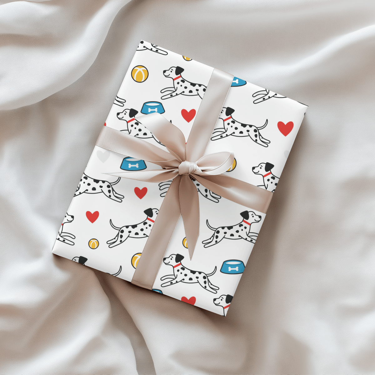 Dash & Dots – Playful Dalmatian Wrapping Paper