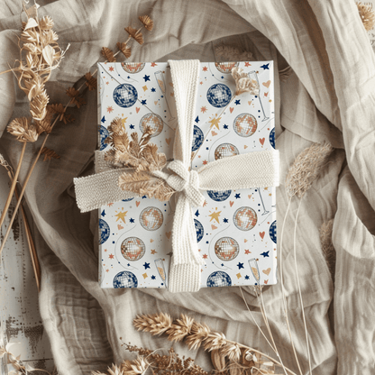 Disco Sips & Midnight Kisses – Martini & Disco Wrapping Paper