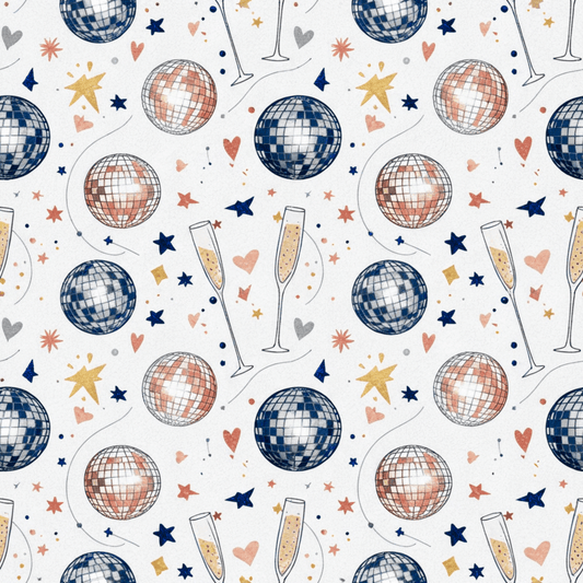 Disco Sips & Midnight Kisses – Martini & Disco Wrapping Paper