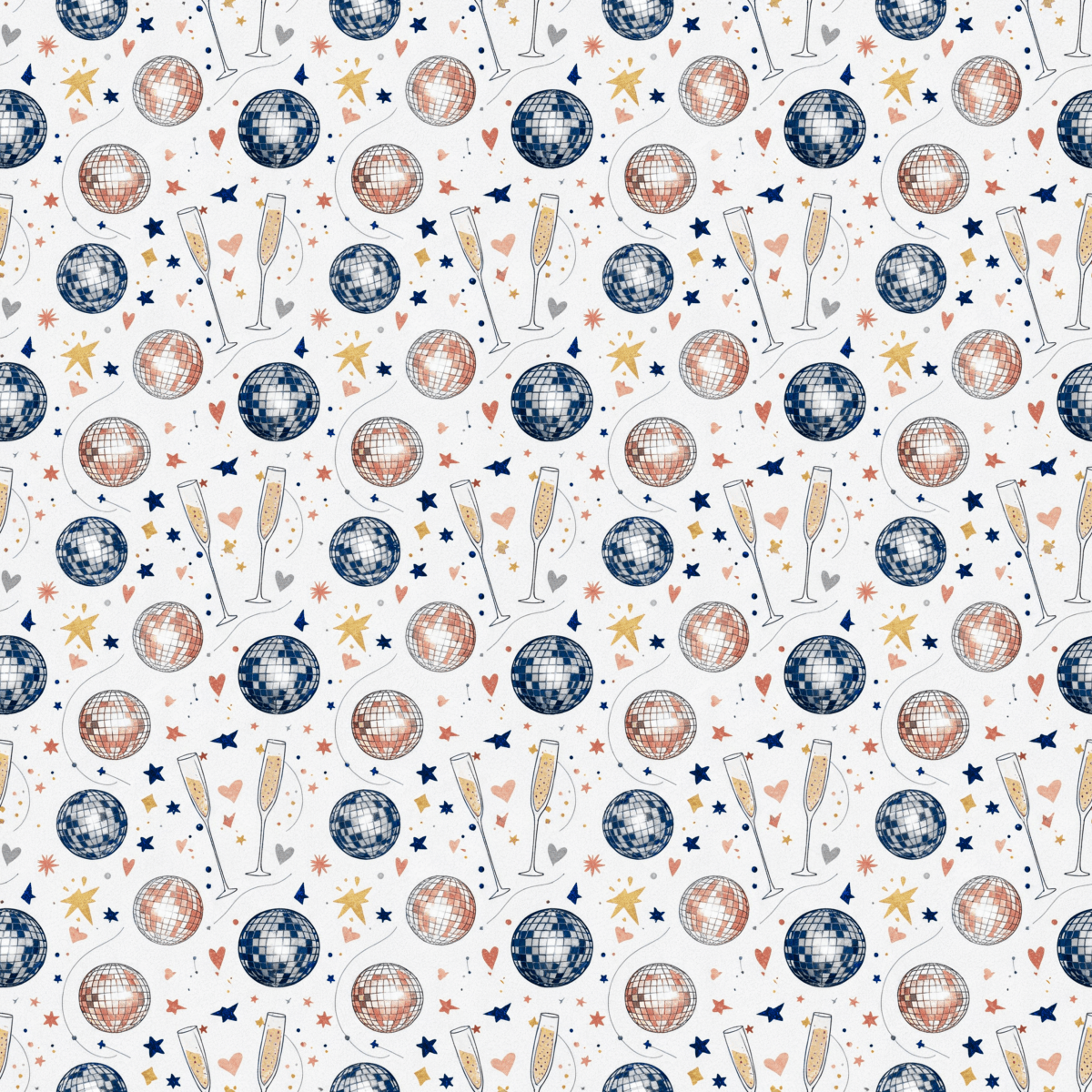 Disco Sips & Midnight Kisses – Martini & Disco Wrapping Paper